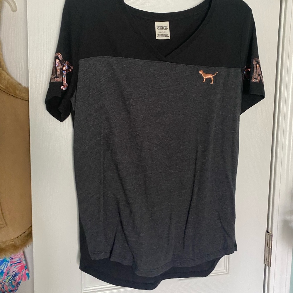 Pink rose gold bling tee